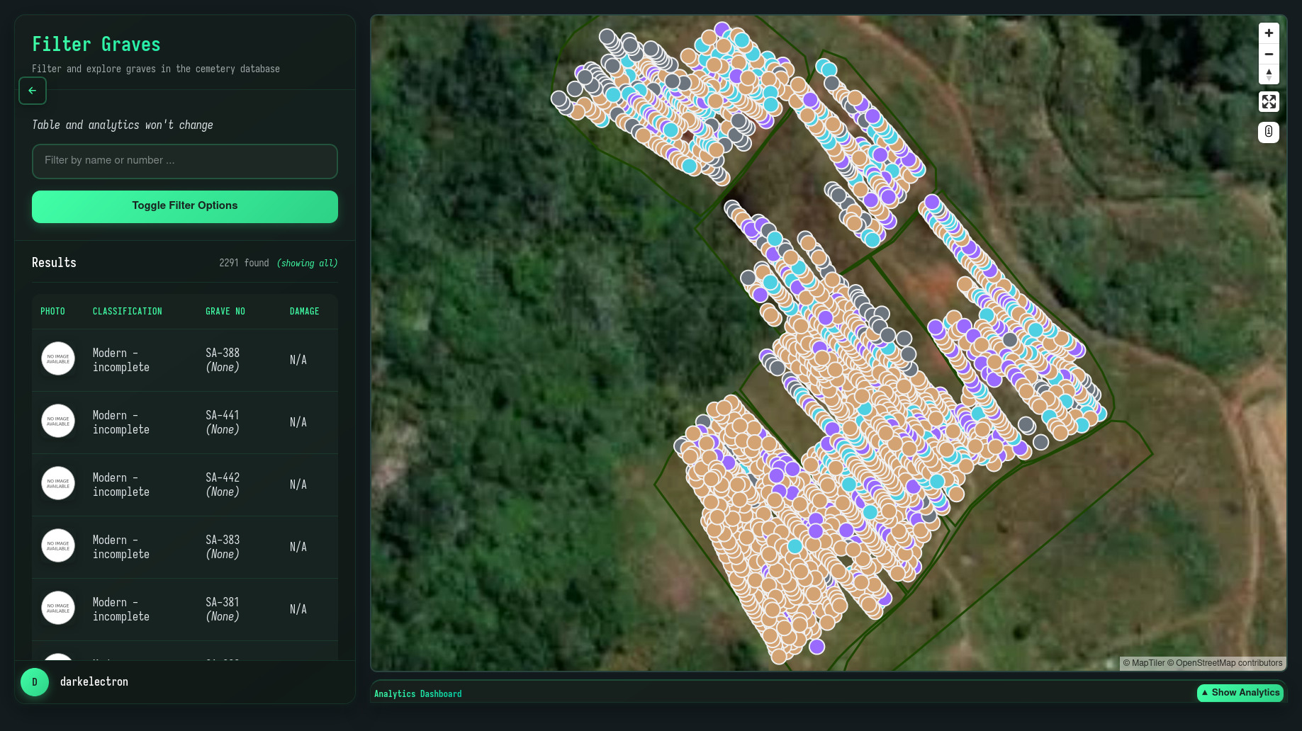 Cemetery Web Mapping hero image